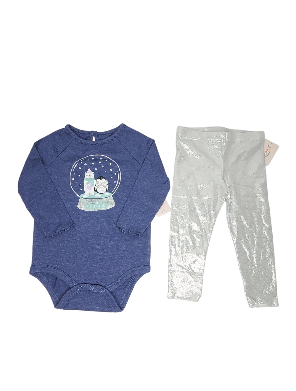 Garanimals Winter Besties Outfit Bodysuit & Pants 12 Months NWT